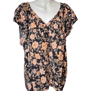 🔷️Old Navy Floral V-Neck Women's Top Plus Size 2X
